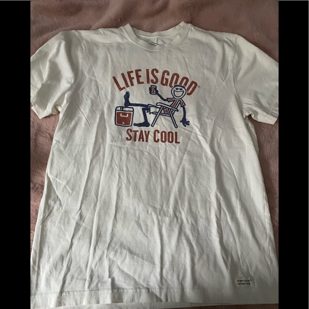 Life is good stay cool camping tee medium